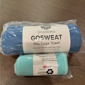 Shandali GoSweat Hot Yoga Towel and Hand towel - Blue & Aqua